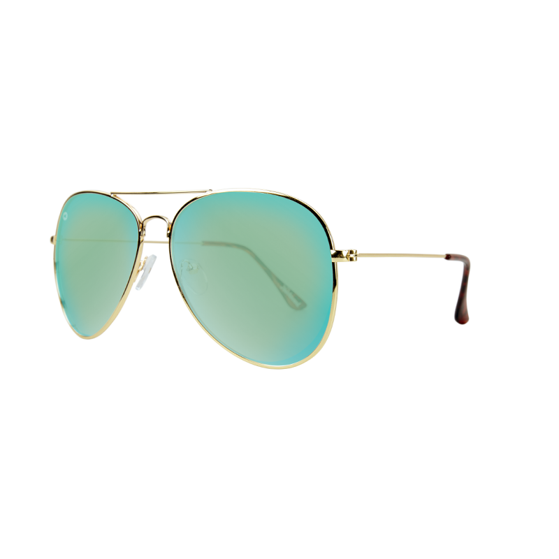 Okulary przeciwsłoneczne Mile Highs - Złote z niebieską soczewką