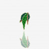 metalowa przypinka w kształcie begonii