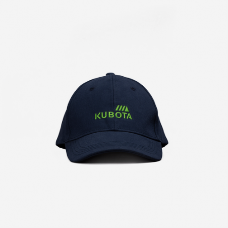 granatowa czapka z daszkiem z zielonym logo Kubota