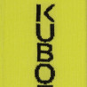Neonowe skarpetki Kubota z kontrastujÄ…cym czarnym logo.
