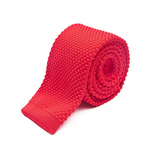 Czerwony Krawat Knit z dzianiny - Alties