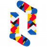 kolorowe skarpetki TAKAPARA w geometryczny wzór w kolorach Kobro