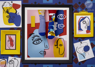 Skarpetki Picassocks - Pablo Picasso i kubistyczny wzór od Many Mornings.