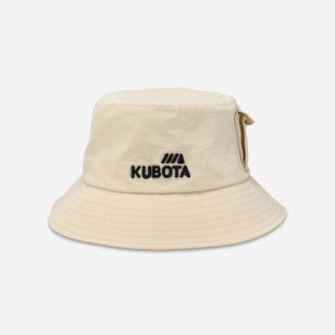 Beżowy kapelusz Kubota - modny styl bucket hat