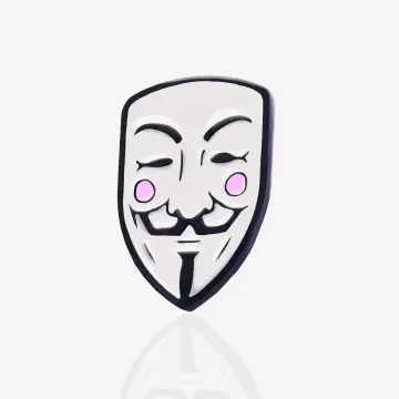 przypinka w kształcie maski Vendetty