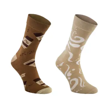 Skarpetki Latte od Rainbow Socks w Kubeczku na Wynos – Idealny Prezent dla Kawoszy