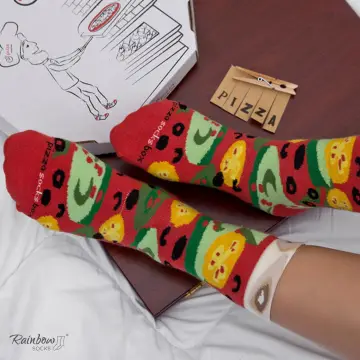 Wegańska pizza skarpetki od Rainbow Socks