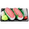 Skarpetki z motywem sushi od Rainbow Socks zapakowane na tacce