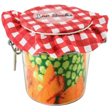 Skarpetki w słoiku - Marchewka z groszkiem i cytryny - 2 Pary