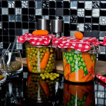 Skarpetki w słoiku - Marchewka z groszkiem i cytryny - 2 Pary