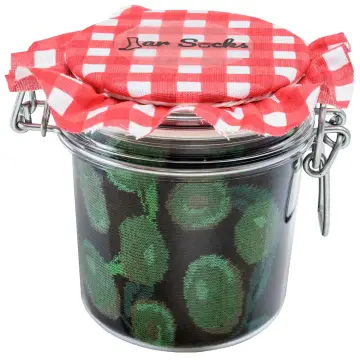 Skarpetki w słoiku Oliwki zielone i czarne - 2 Pary