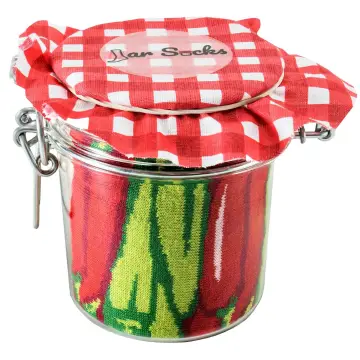 Skarpetki w słoiku Papryczki i Groszek - 2 Pary