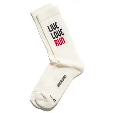skarpetki z napisem "Live Love Run"