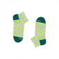 melanżowe szare stopki w zielone kropki i kreski