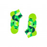 zielone stopki ze wzorem z pomieszanych półokręgów